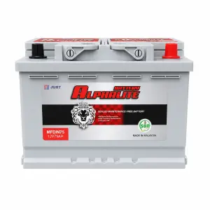 ALPHALITE MF DIN75 12V/75AH Battery